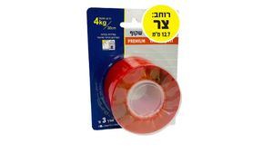 דבק דו צדדי צר VHB שקוף חזק במיוחד 3 מטר צר
