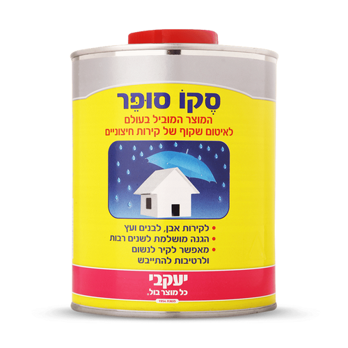 סקו סופר – חומר אטימה שקוף 1 ליטר