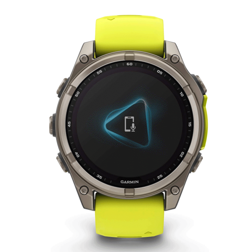 שעון ספורט fēnix® 8 – 47mm Sapphire Solar TITANIUM- שחור & צהוב