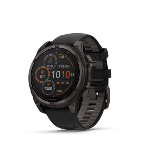 שעון ספורט fēnix® 8 – 47mm Sapphire Solar TITANIUM - שחור