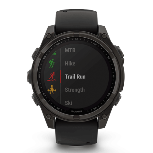 שעון ספורט fēnix® 8 – 47mm Sapphire Solar TITANIUM - שחור