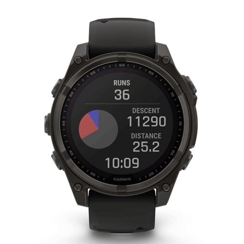 שעון ספורט fēnix® 8 – 47mm Sapphire Solar TITANIUM - שחור