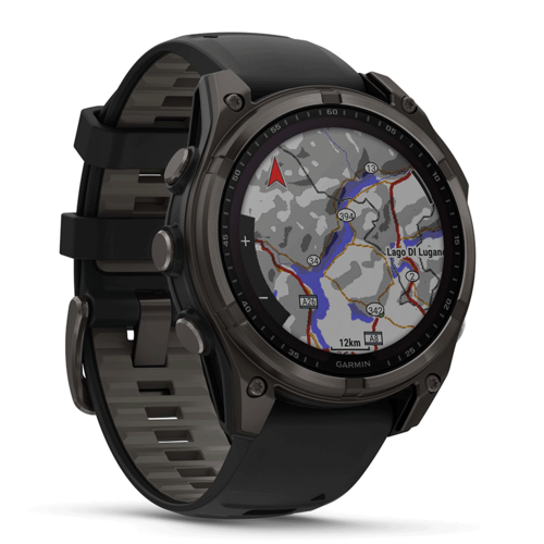 שעון ספורט fēnix® 8 – 47mm Sapphire Solar TITANIUM - שחור