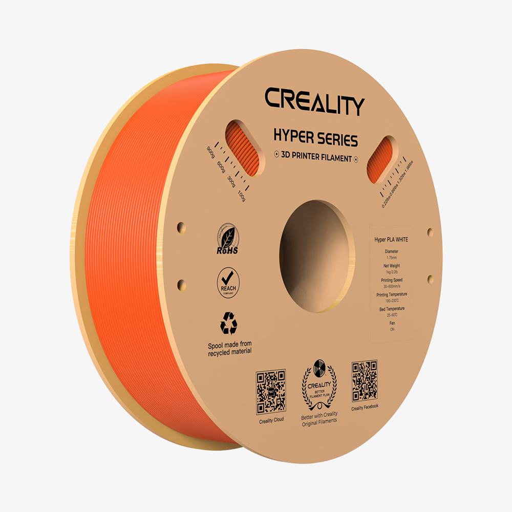 פילמנט כתום 3D סליל הדפסה למדפסת תלת מימד Hyper PLA  1kg