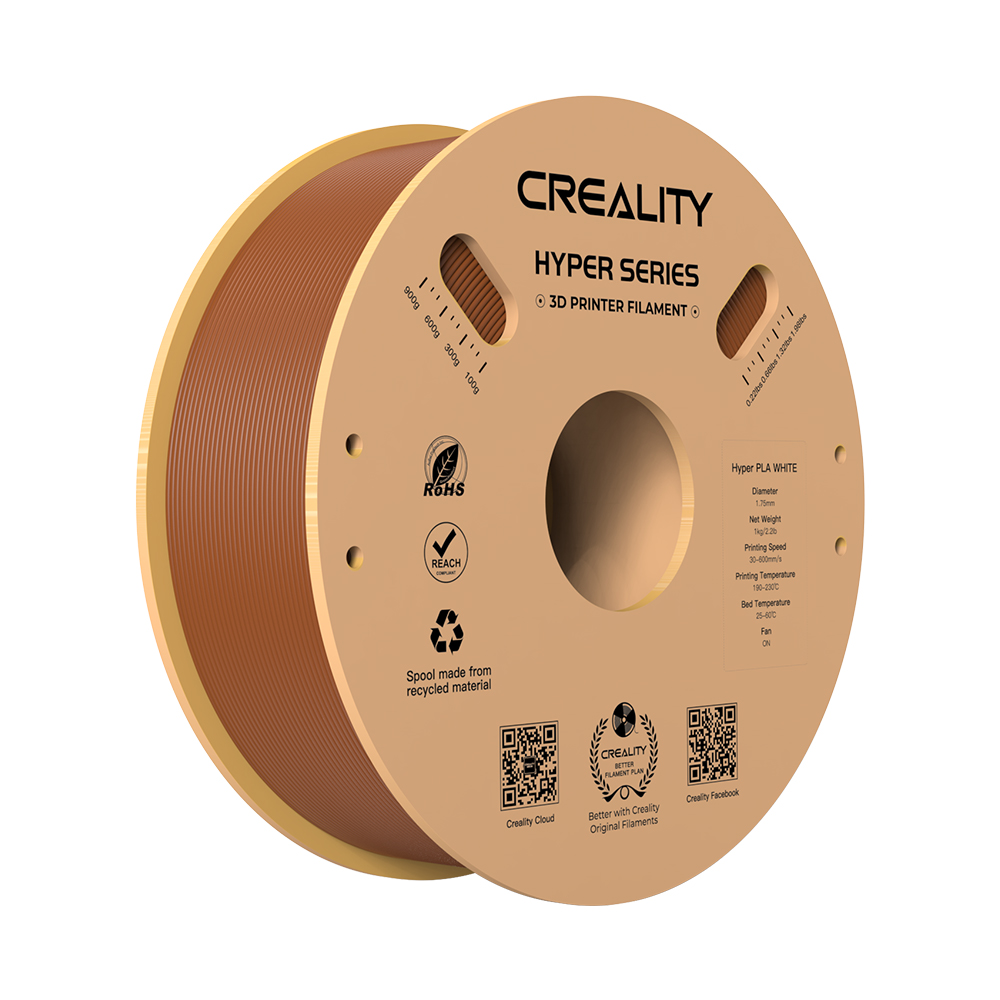 פילמנט חום 3D סליל הדפסה למדפסת תלת מימד Hyper PLA  1kg