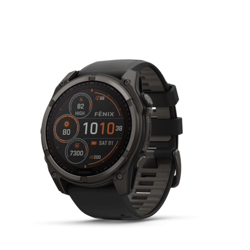 שעון ספורט fēnix® 8 – 51mm Sapphire Solar TITANIUM - שחור