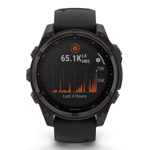 שעון ספורט fēnix® 8 – 51mm Sapphire Solar TITANIUM - שחור