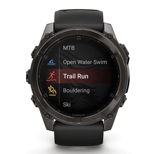 שעון ספורט fēnix® 8 – 51mm AMOLED Sapphire TITANIUM - שחור