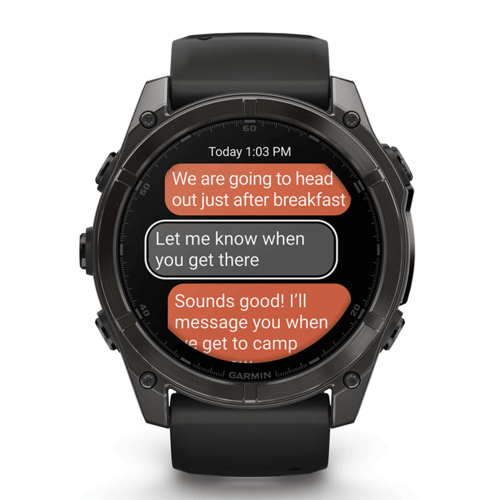 שעון ספורט fēnix® 8 – 51mm AMOLED Sapphire TITANIUM - שחור