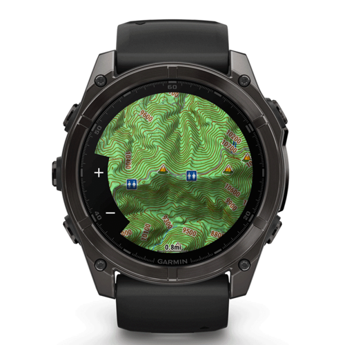 שעון ספורט fēnix® 8 – 51mm AMOLED Sapphire TITANIUM - שחור