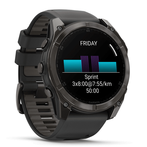 שעון ספורט fēnix® 8 – 51mm AMOLED Sapphire TITANIUM - שחור