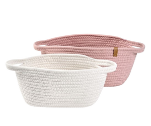 זוג סלסלות מעוצבות לאחסון - ורוד mountain