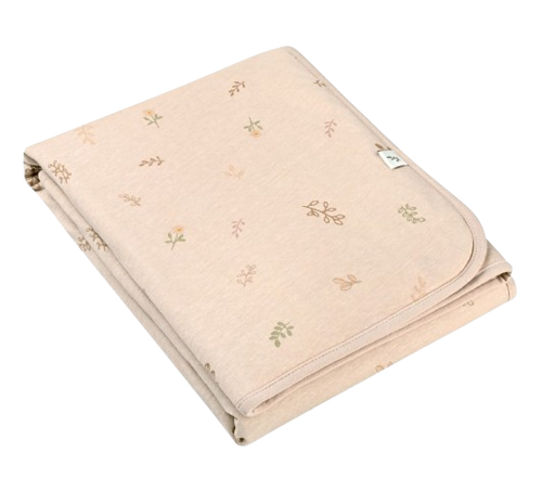 שמיכת טריקו לתינוק עם מילוי - ורדים 