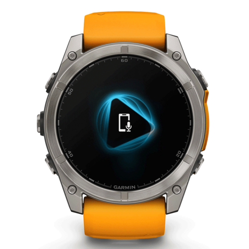 שעון ספורט fēnix® 8 – 51mm AMOLED Sapphire TITANIUM - שחור & כתום