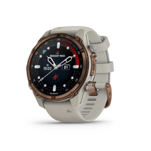 שעון ספורט חכם ומחשבון צלילה Descent Mk3i | 43mm - אפור & זהב אדום