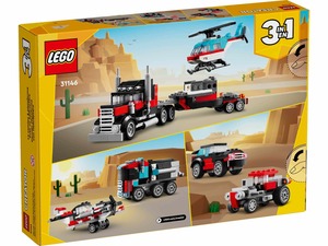 לגו קריאטור 3 ב-1 משאית גרר עם מסוק (31146)