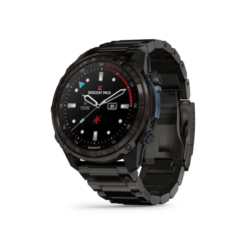 שעון ספורט חכם ומחשבון צלילה Descent Mk3i – רצועת טיטניום - שחור