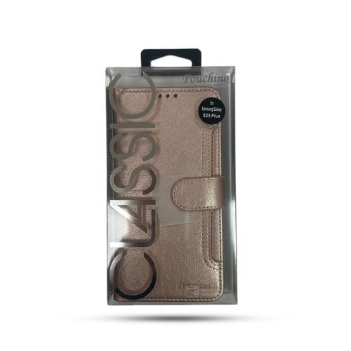נרתיק ספר Pouchino TASCA for Galaxy S25 Plus Rose Gold