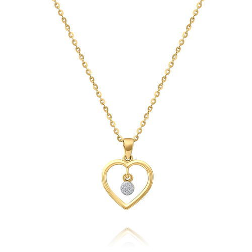 שרשרת תליון LOVE ויהלומים זהב 14K