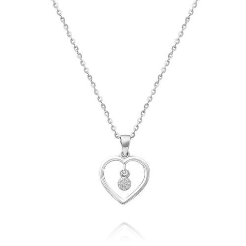 שרשרת תליון LOVE ויהלומים זהב 14K