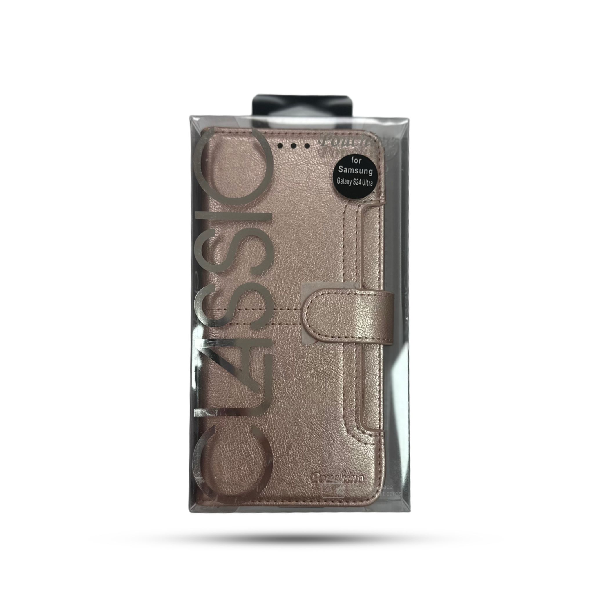 נרתיק ספר Pouchino TASCA for Galaxy S24 Ultra Rose Gold