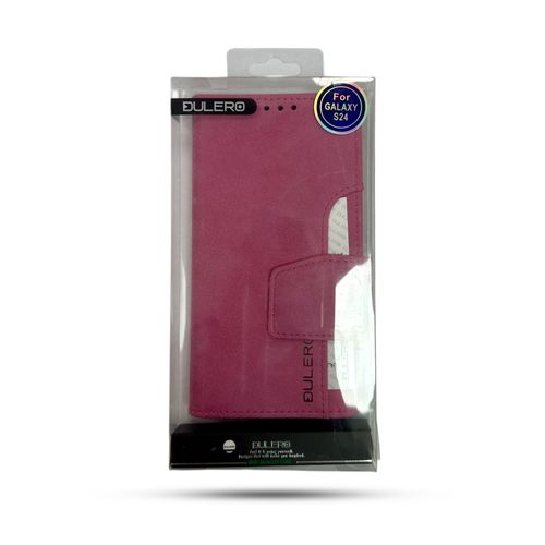 נרתיק ספר Dulero for Galaxy S24 Pink