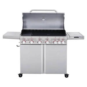 גריל גז 6 מבערים Char Grill + כירת צד KYQ-6S נירוסטה