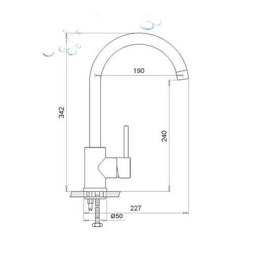 ברז מיקס פרח צד לכיור רחצה | כרום | 7855 | דגם YV | יועם YOAM