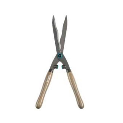 מספרי גדר חי GARDENA דגם 12300 עם ידית עץ ארגונומית, מספרי גיזום מקצועיים לגדרות חיות עם להבים חדים ומנגנון חלק