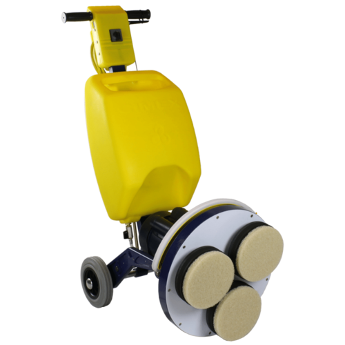 מכונת ניקוי שטיחים Cimex CR48CM עם מנוע 1200W ושיטת הרטבה מינימלית, כוללת מחזיק סקוטש ומברשת לניקוי מקצועי של שטיחים