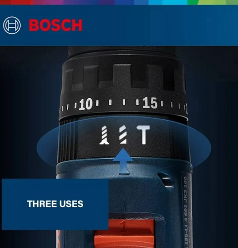 מברגה/מקדחה 18V מנוע ללא פחמים רוטטת 2 סוללות 2.0AH ומטען GSB 185 LI 