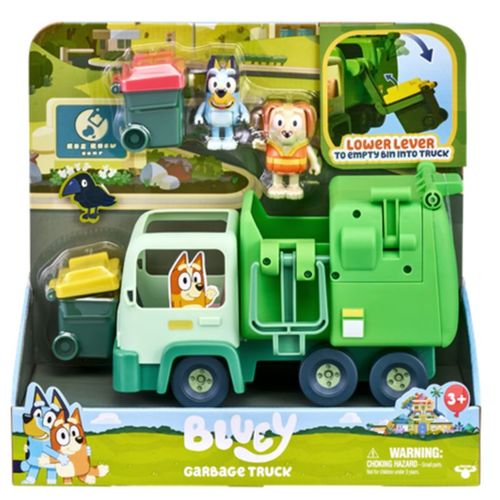 בלואי Bluey משאית איסוף אשפה עם דמויות ואביזרים - ערכת משחק