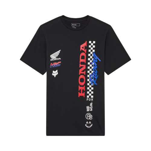 חולצת פוקס שחור - FOX HONDA PREM SS TEE II V25