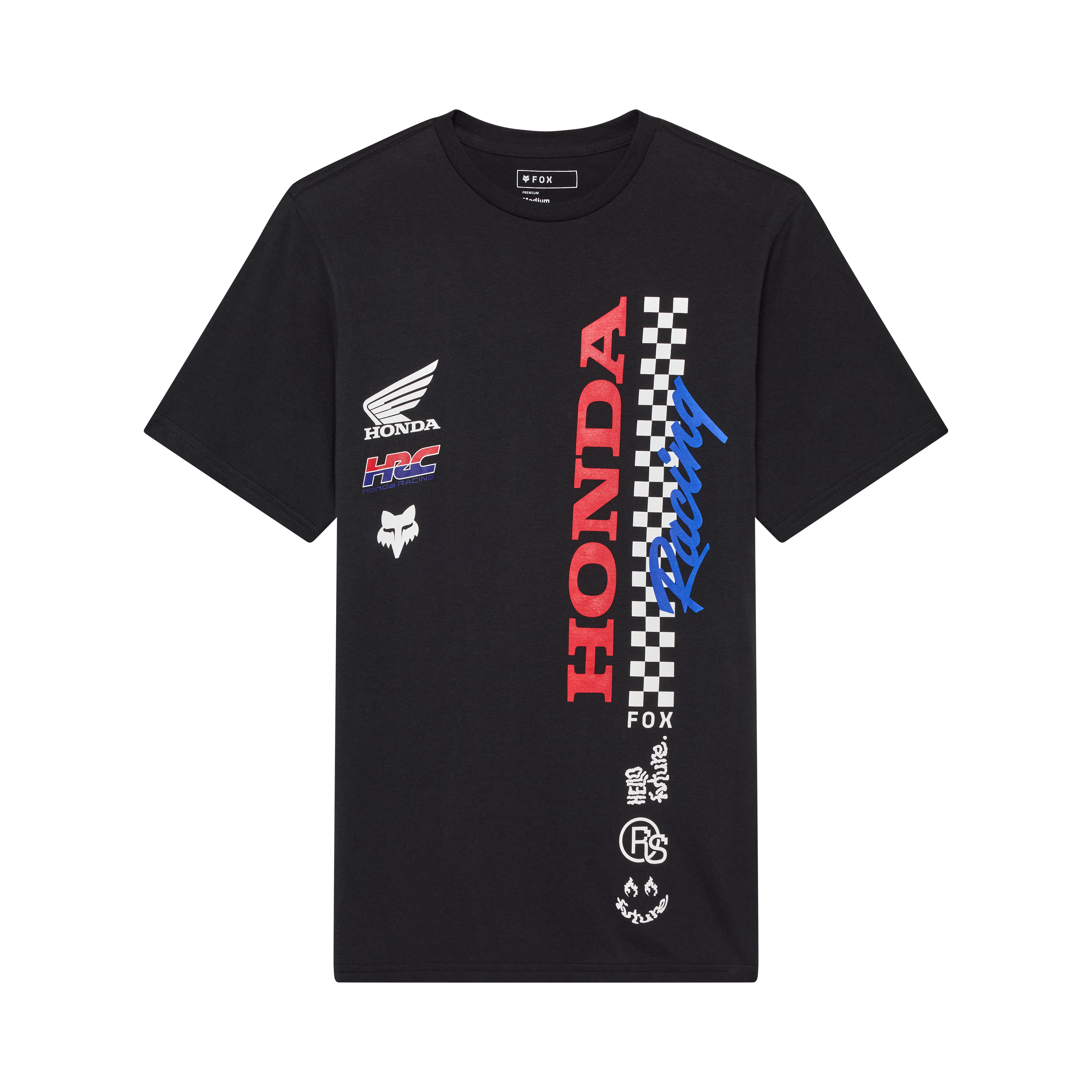 חולצת פוקס שחור - FOX HONDA PREM SS TEE II V25