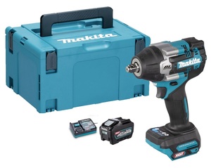 מפתח אימפקט נטען 760 ניוטון-מטר מנוע BL מתח 40V כולל סוללה 5.0 אמפר ומטען MAKITA TW007G מקיטה