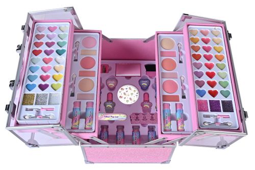 מזוודת איפור ענקית (ובטוחה לשימוש) לילדים 94 אביזרים - פיית הפרחים