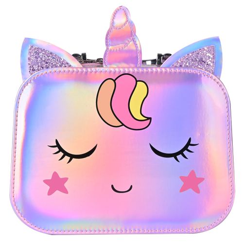 סט איפור לילדות (בטוח לשימוש) בתיק קשיח 28 אביזרים - קיוט חד קרן