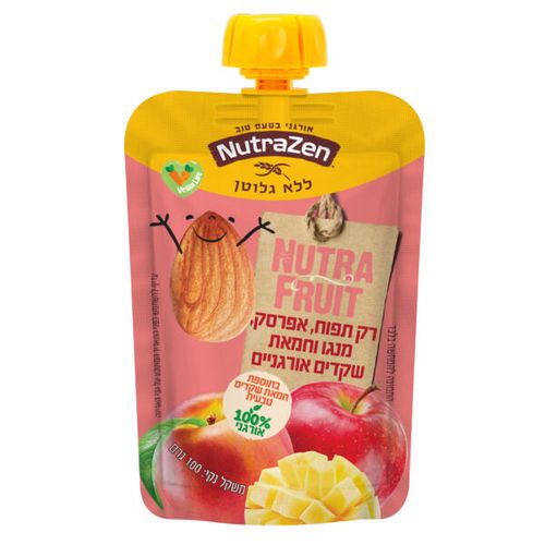 NutraZen סמוצי תפוח אפרסק מנגו וחמאת שקדים ללא גלוטן