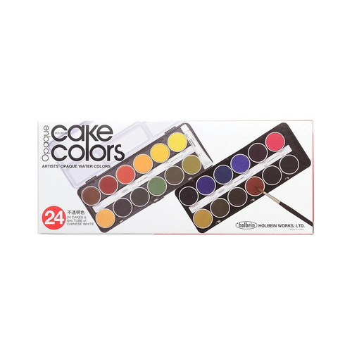 סט של 24 צבעי מים OPAQUE  WATERCOLOURS CAKE COLORS 