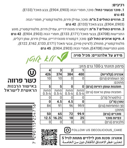 מארז 4 סוכריות בכווני כחול JOY