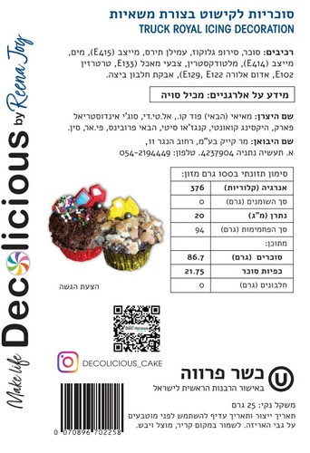 קישוטים אכילים כלי תחבורה Decolicious