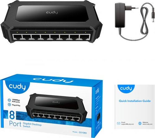 מתג 8 פורט CUDY GS108D 10/100/1000Mbps