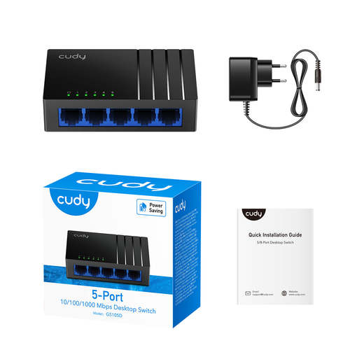 מתג 5 פורט CUDY GS105D 10/100/1000Mbps
