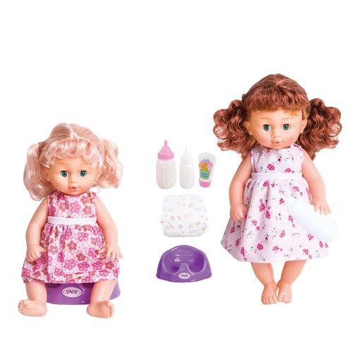 בובה שותה ועושה פיפי בתוספת אביזרים - Drink & Wet Baby Doll With Accessories