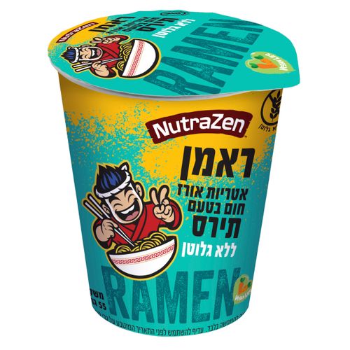 NutraZen אטריות ראמן אורז חום בטעם תירס להכנה מהירה ללא גלוטן