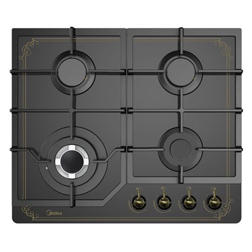 כיריים גז 4 להבות Midea 60GJ084 זכוכית שחורה