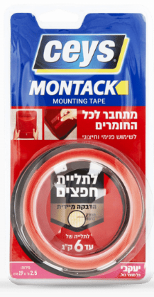 מונטק -סרט הדבקה דו צדדי עוצמתי יעקבי