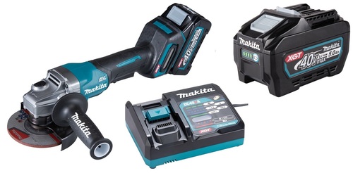 משחזת זוית GA036G 40V כולל 2 סוללות 5AH מתוצרת Makita