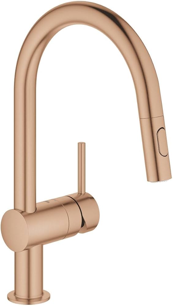 ברז מטבח נשלף GROHE סדרת מינטה 32321DL2 גוון רוז גולד-יבואן רישמי