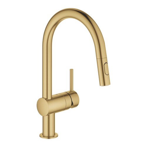 ברז מטבח נשלף GROHE סדרת מינטה 32321GN2 גוון זהב מוברש-יבואן רישמי